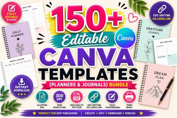 Download 150+ Editable Canva KDP Templates - Kdp templates Collection