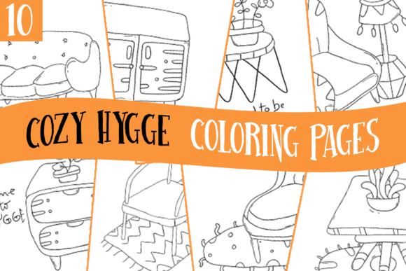 Download Cozy Hygge Coloring Pages for Kids (KDP) - Cozy hygge coloring pages Collection